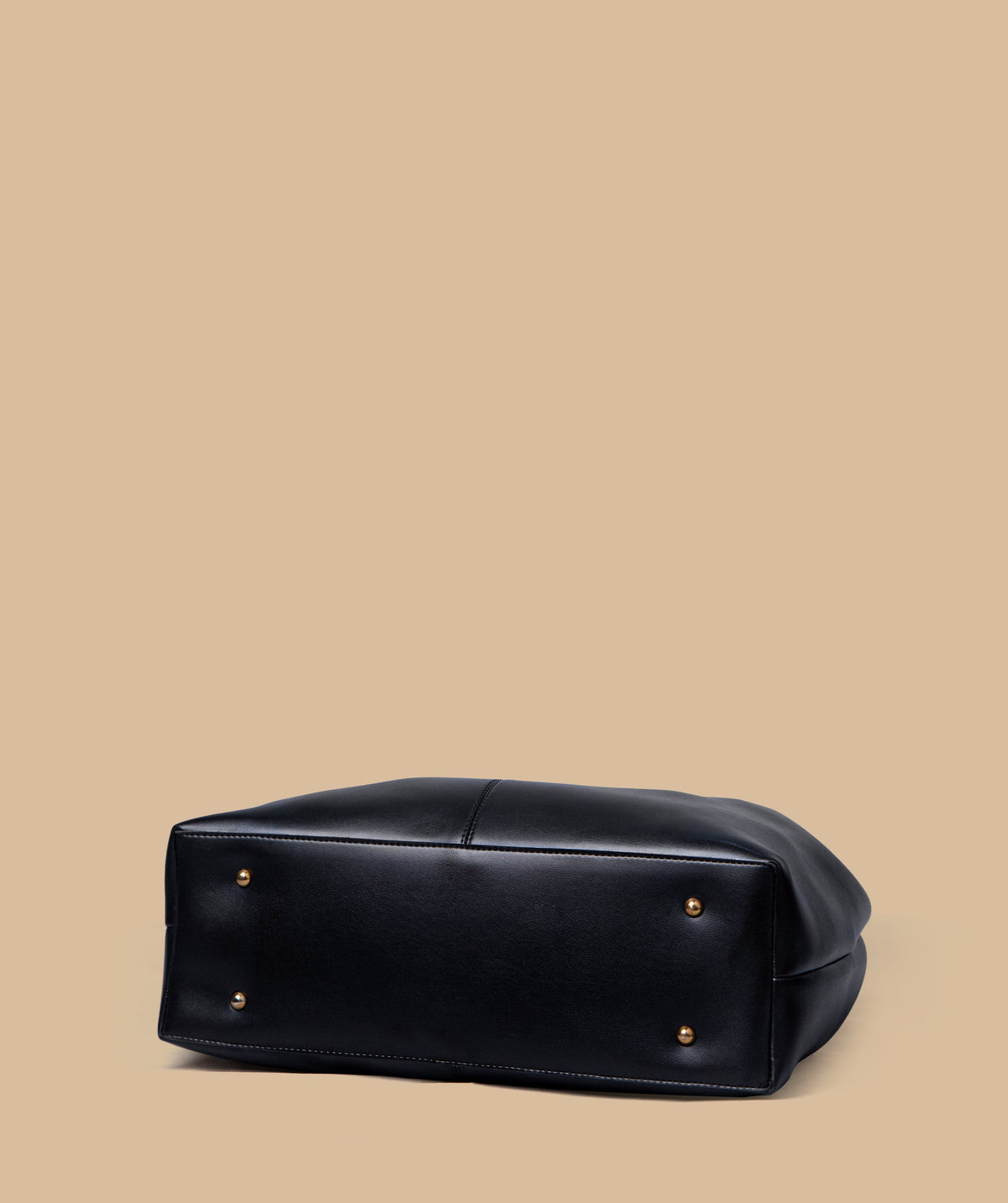 Chain Décor Shoulder Tote Bag (Black)